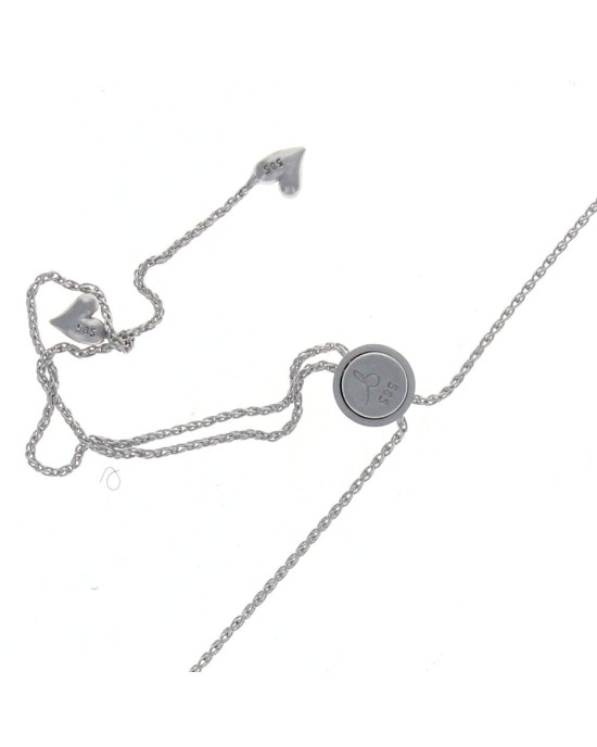 Open Oval Diamond Pave Drop Necklace